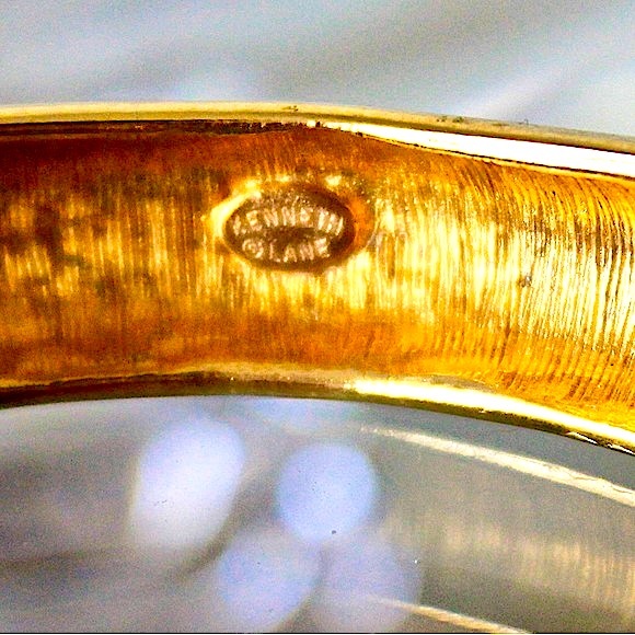 KENNETH JAY LANE BRACELET BANGLE CLAMPER CRYSTAL VINTAGE - Picture 11 of 12